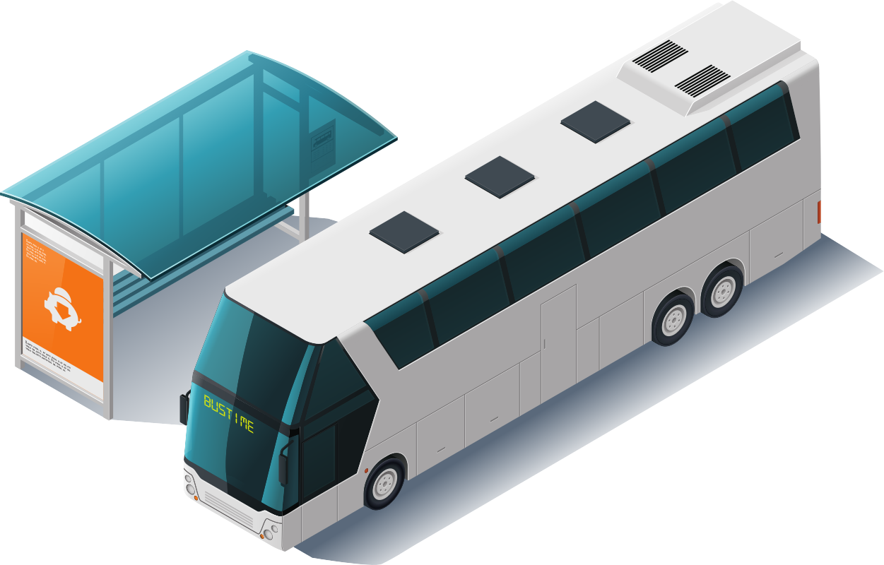 λεωφορείο κοντά στη στάση